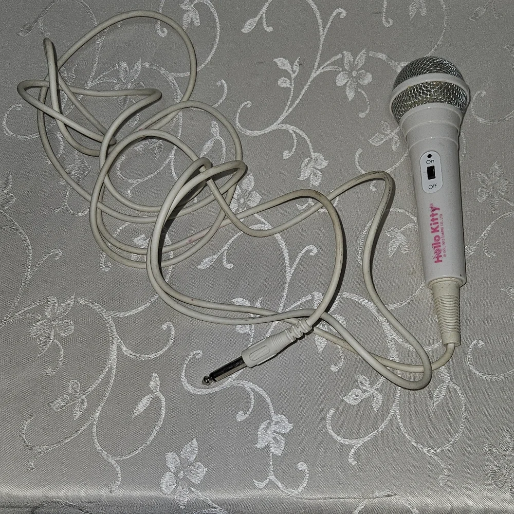 Hello Kitty Pink and White Wired Microphone